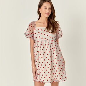 NWT English Factory ORGANZA POLKA DOT MINI DRESS